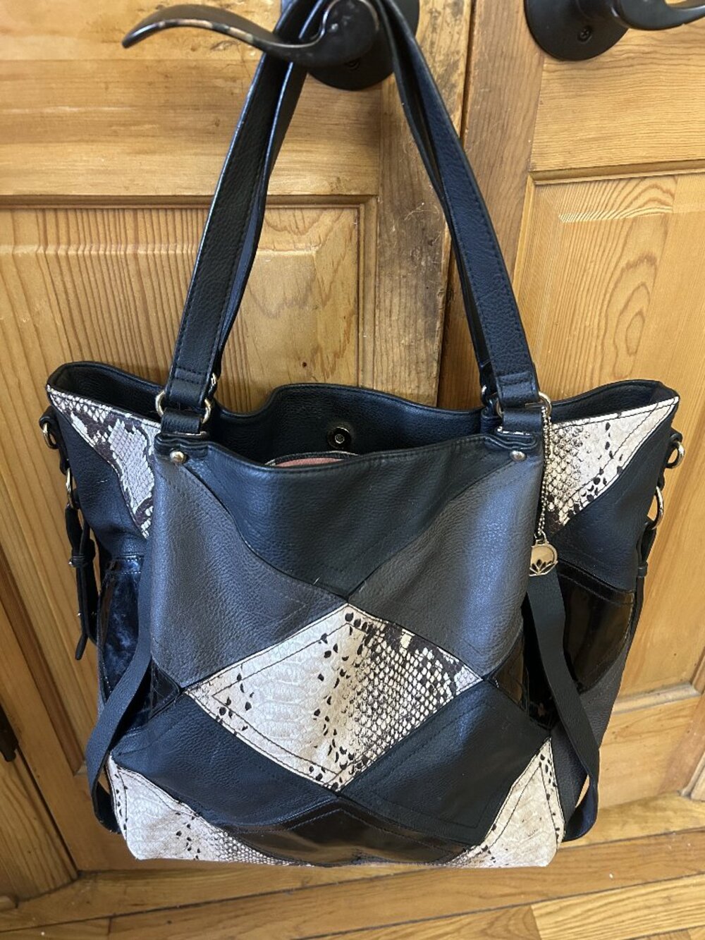 Gorgeous Big Buddha Leather Tote Handbag